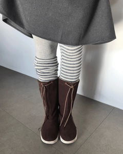 ピンストライプレッグウォーマー