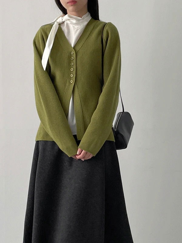 Glass wool V-Neck cardigan 針織外套