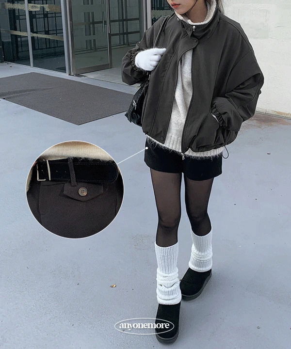 미큐 모직 벨트 숏 팬츠 (3color)