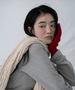 Kepio Basic Square Neck Fleece-lined Long Sleeve T-Shirt