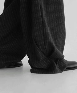 Dichea Wool Stripe Pintuck Slacks
