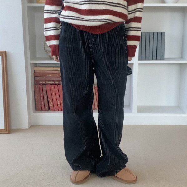 Superio Fleece-lined corduroy bijou pants 长裤