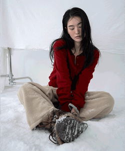 路易登羊毛圓領針織外套