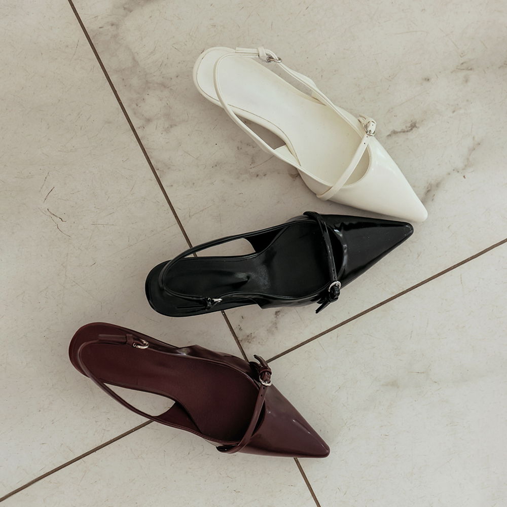 Sernin Buckle Strap Slingback Stiletto Heel