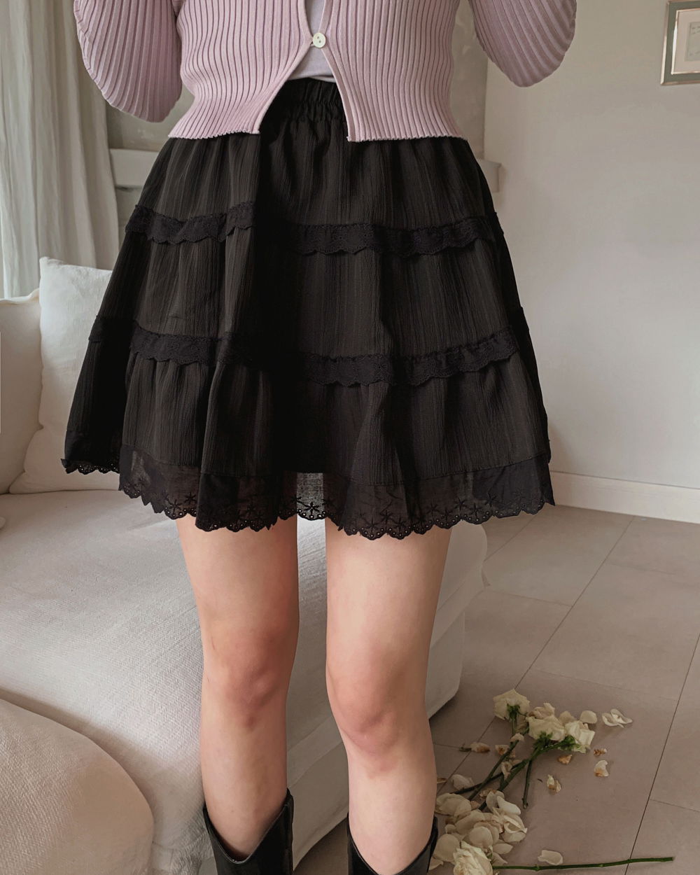 카디건 모델 착용 이미지-S1L77