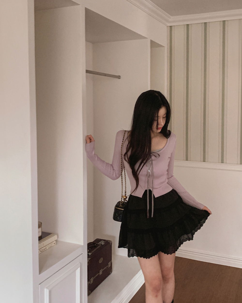 카디건 모델 착용 이미지-S1L80