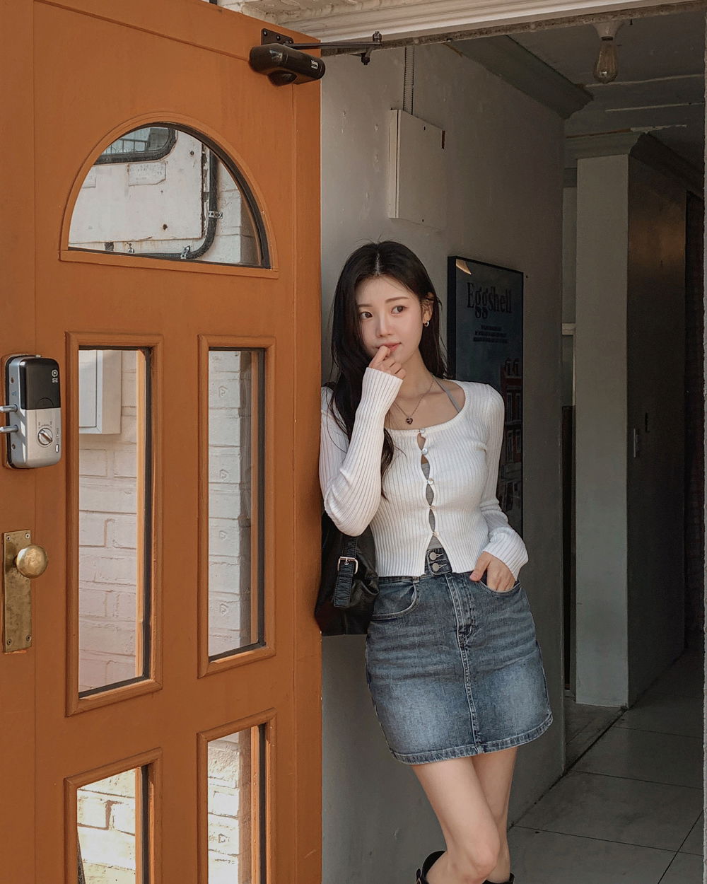 카디건 모델 착용 이미지-S1L86