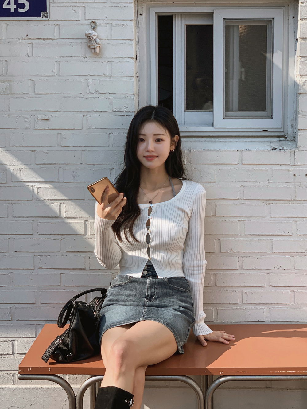 카디건 모델 착용 이미지-S1L89