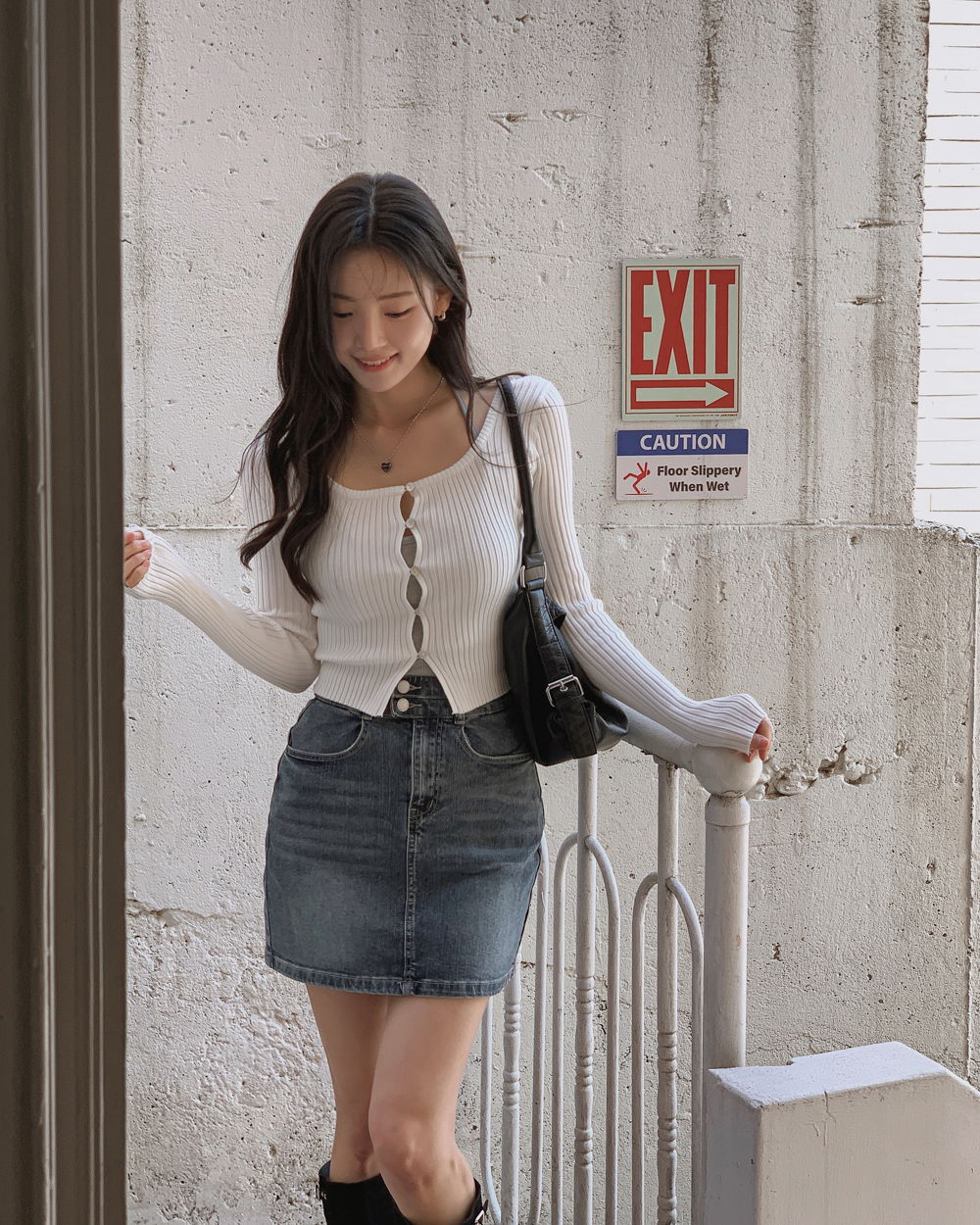 카디건 모델 착용 이미지-S1L102