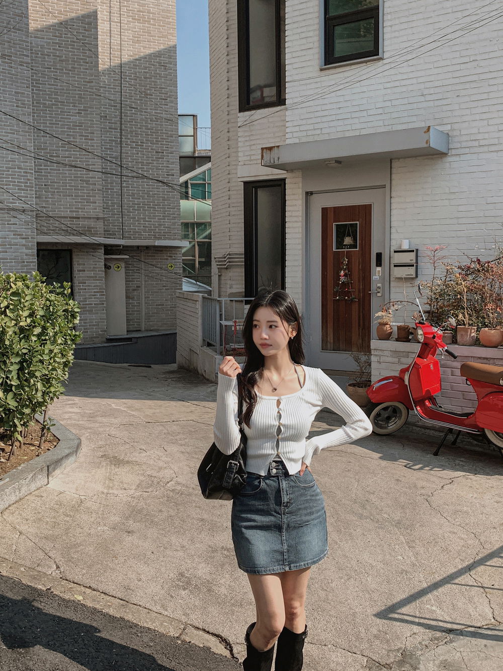 카디건 모델 착용 이미지-S1L101