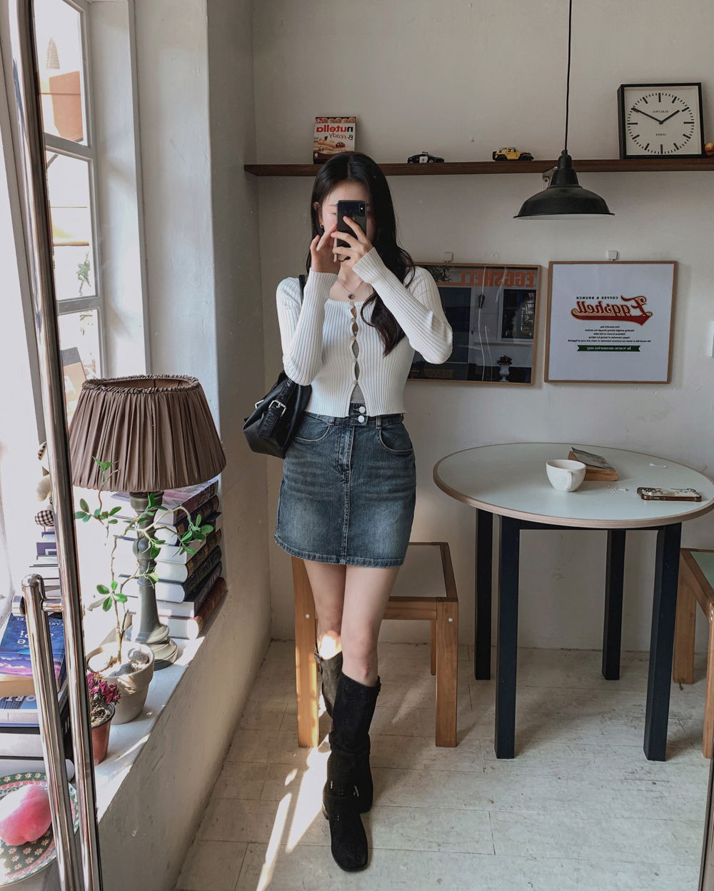 카디건 모델 착용 이미지-S1L103