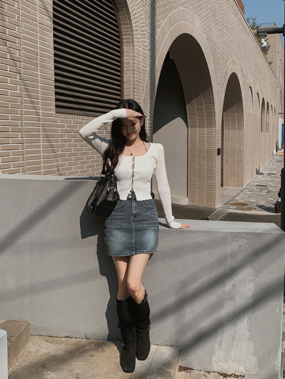 카디건 모델 착용 이미지-S1L100