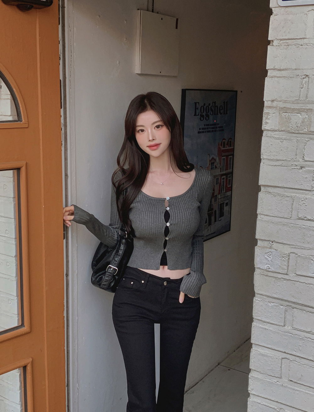 카디건 모델 착용 이미지-S1L23