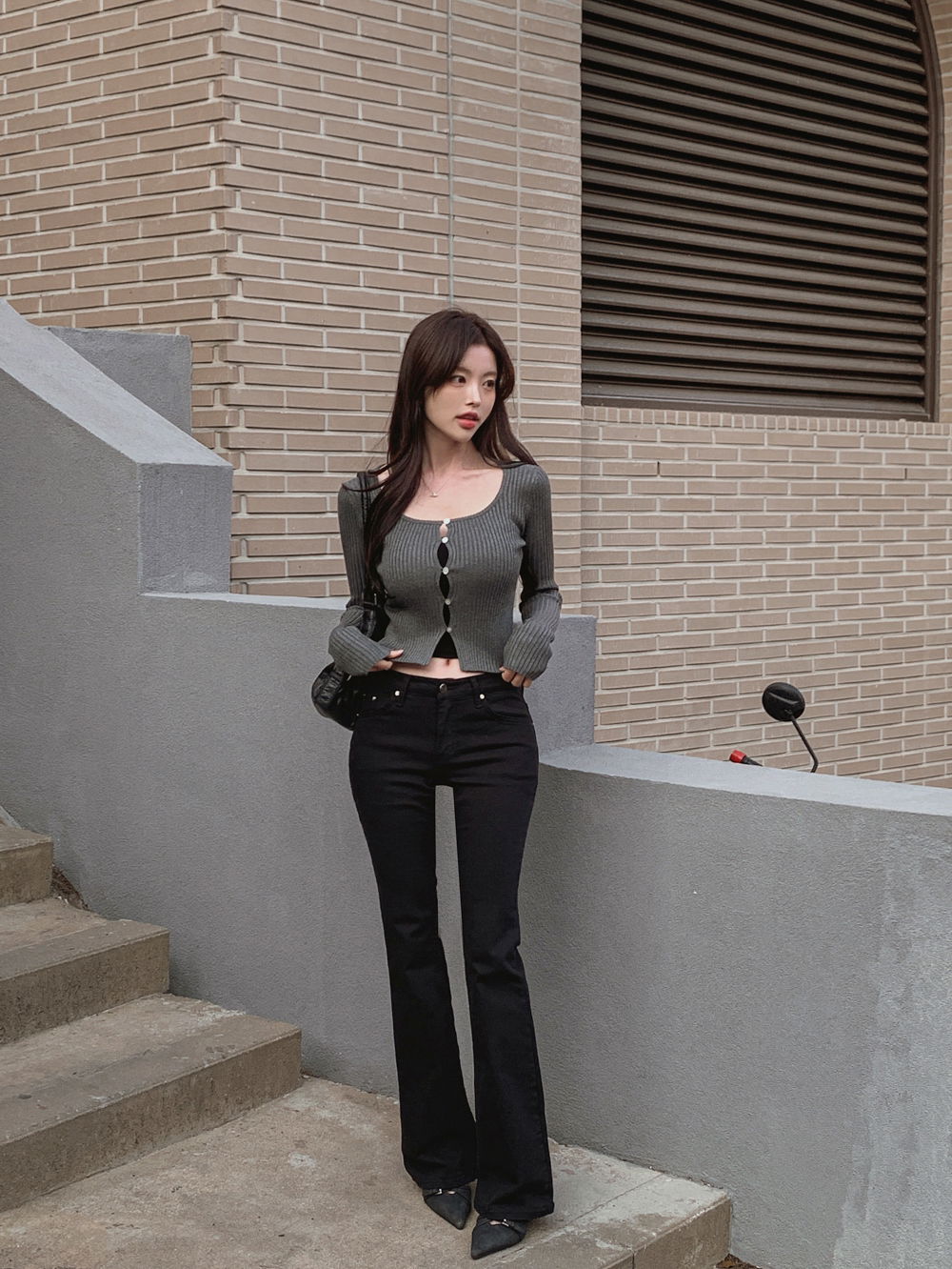 카디건 모델 착용 이미지-S1L36