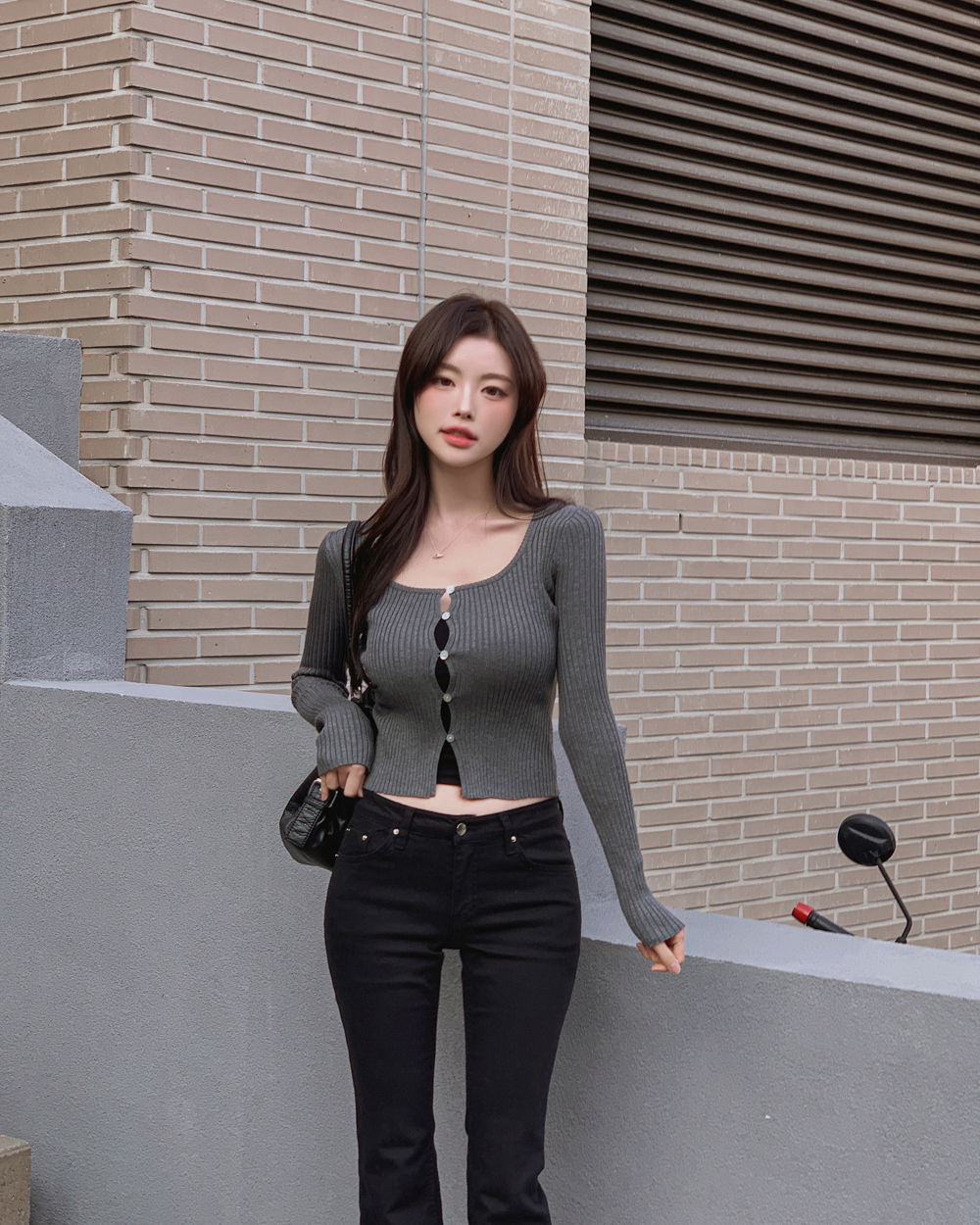 카디건 모델 착용 이미지-S1L37