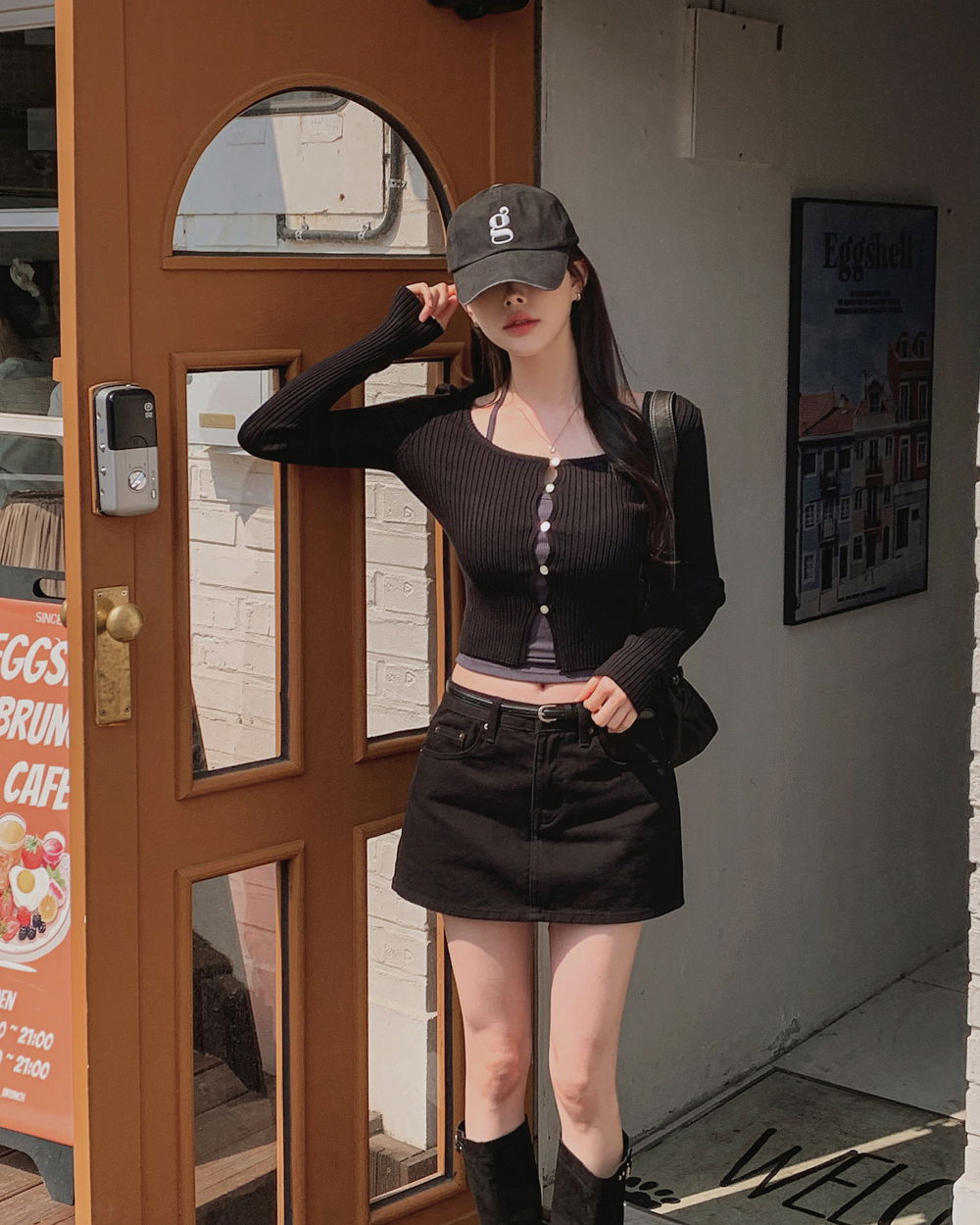 카디건 모델 착용 이미지-S1L47