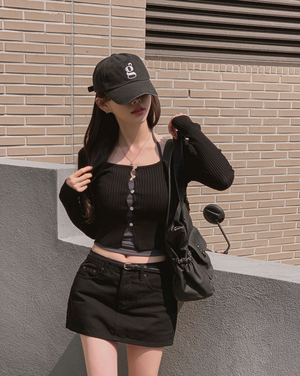 카디건 모델 착용 이미지-S1L41