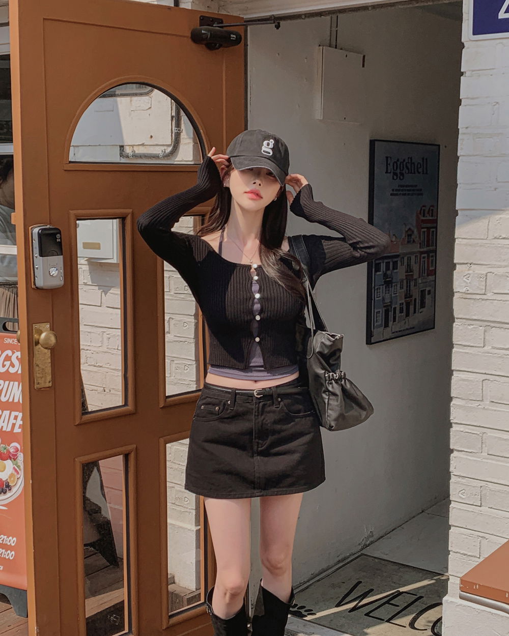 카디건 모델 착용 이미지-S1L54