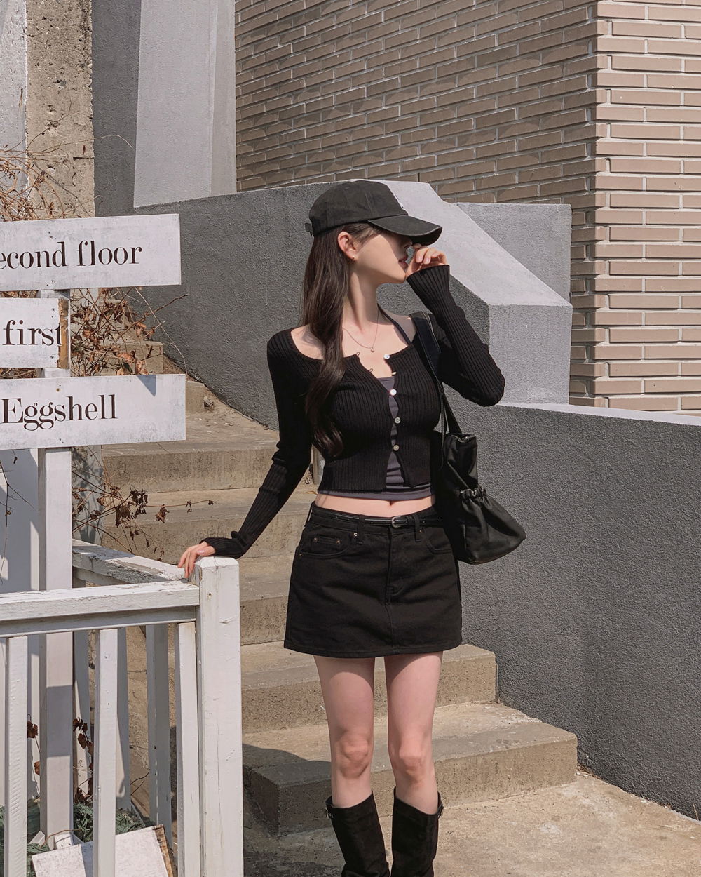 카디건 모델 착용 이미지-S1L55