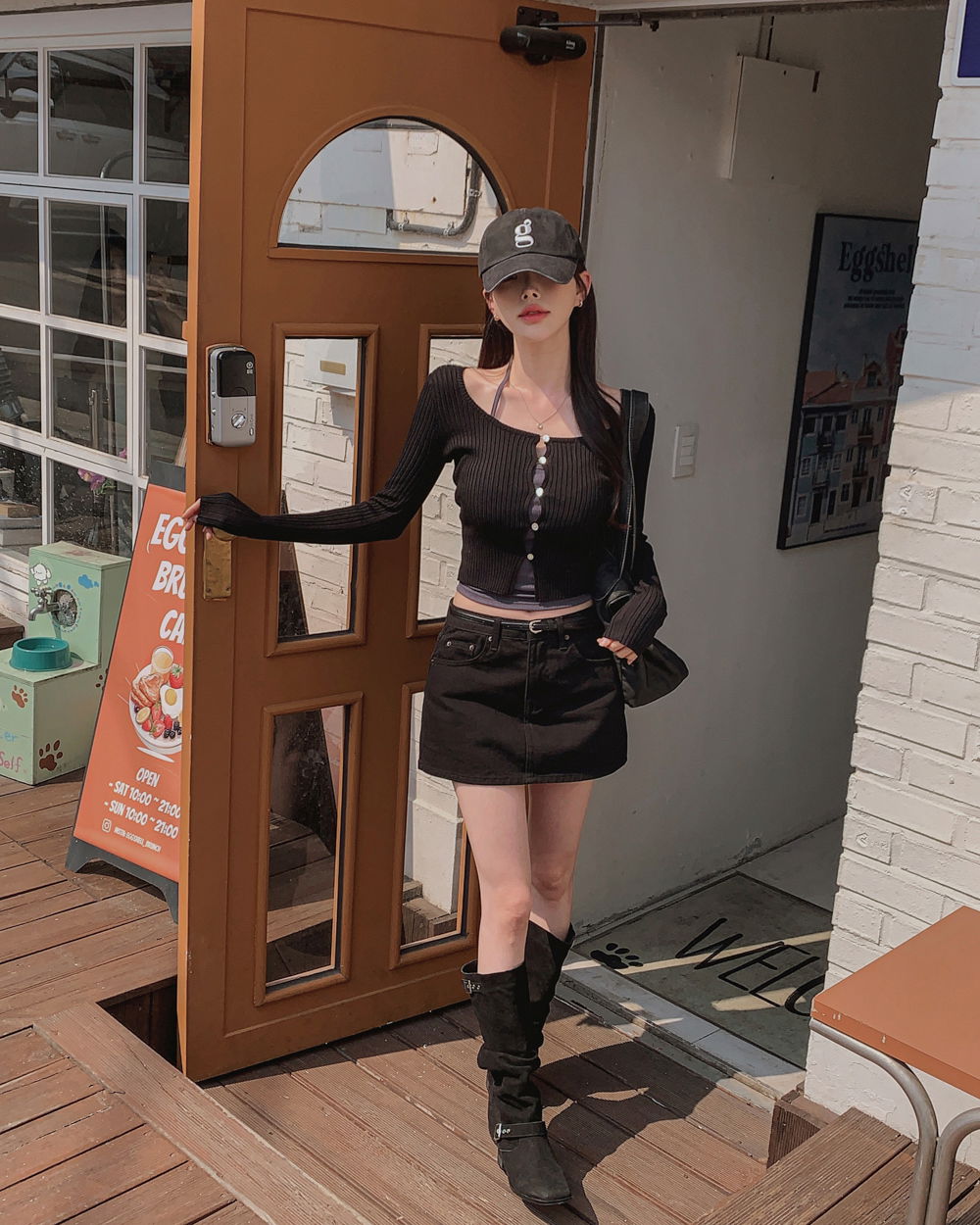 카디건 모델 착용 이미지-S1L50