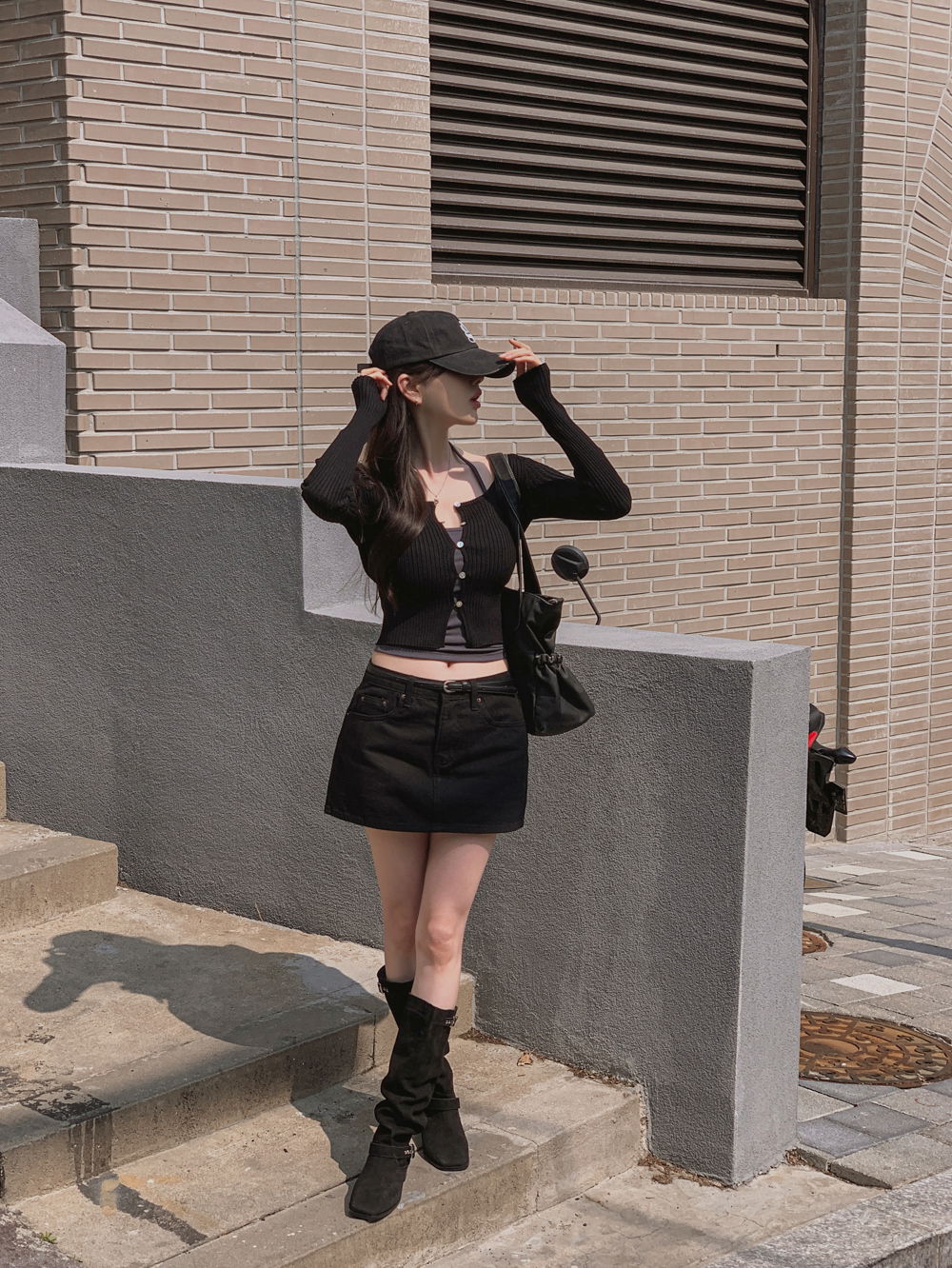 카디건 모델 착용 이미지-S1L56