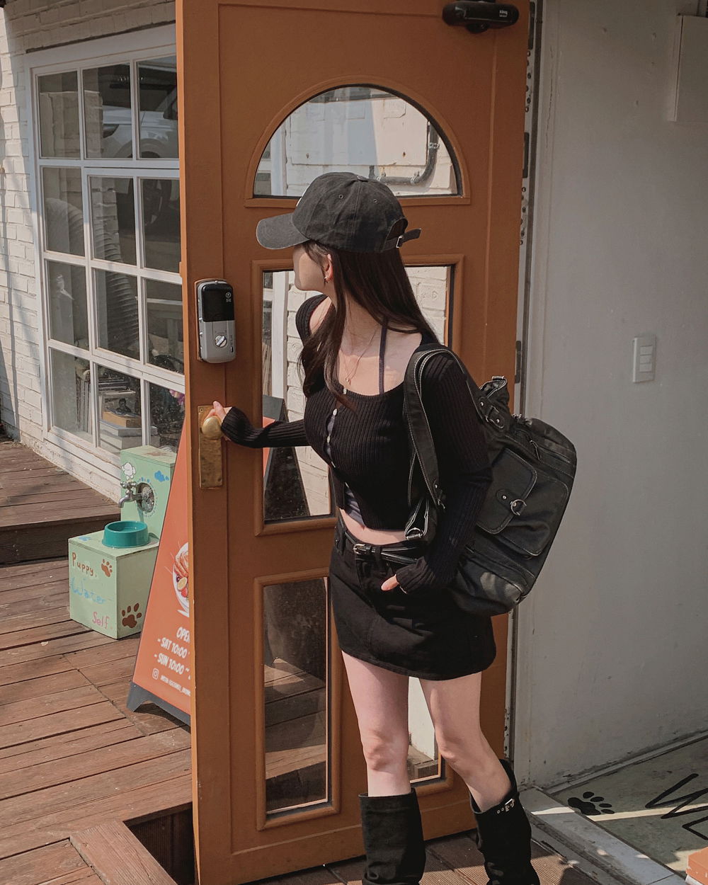 카디건 모델 착용 이미지-S1L51