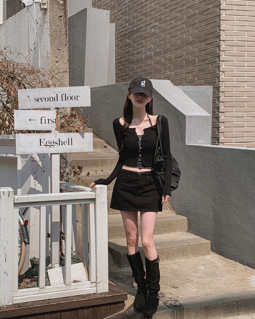 카디건 모델 착용 이미지-S1L57