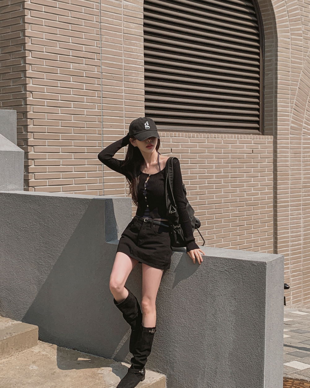 카디건 모델 착용 이미지-S1L61