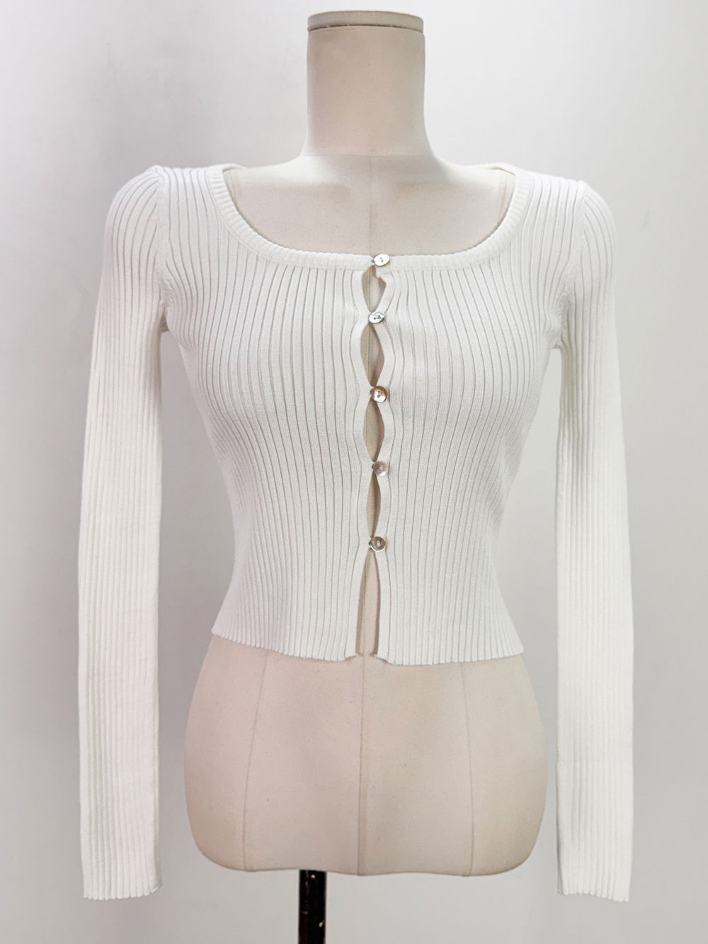 카디건 화이트 색상 이미지-S1L127