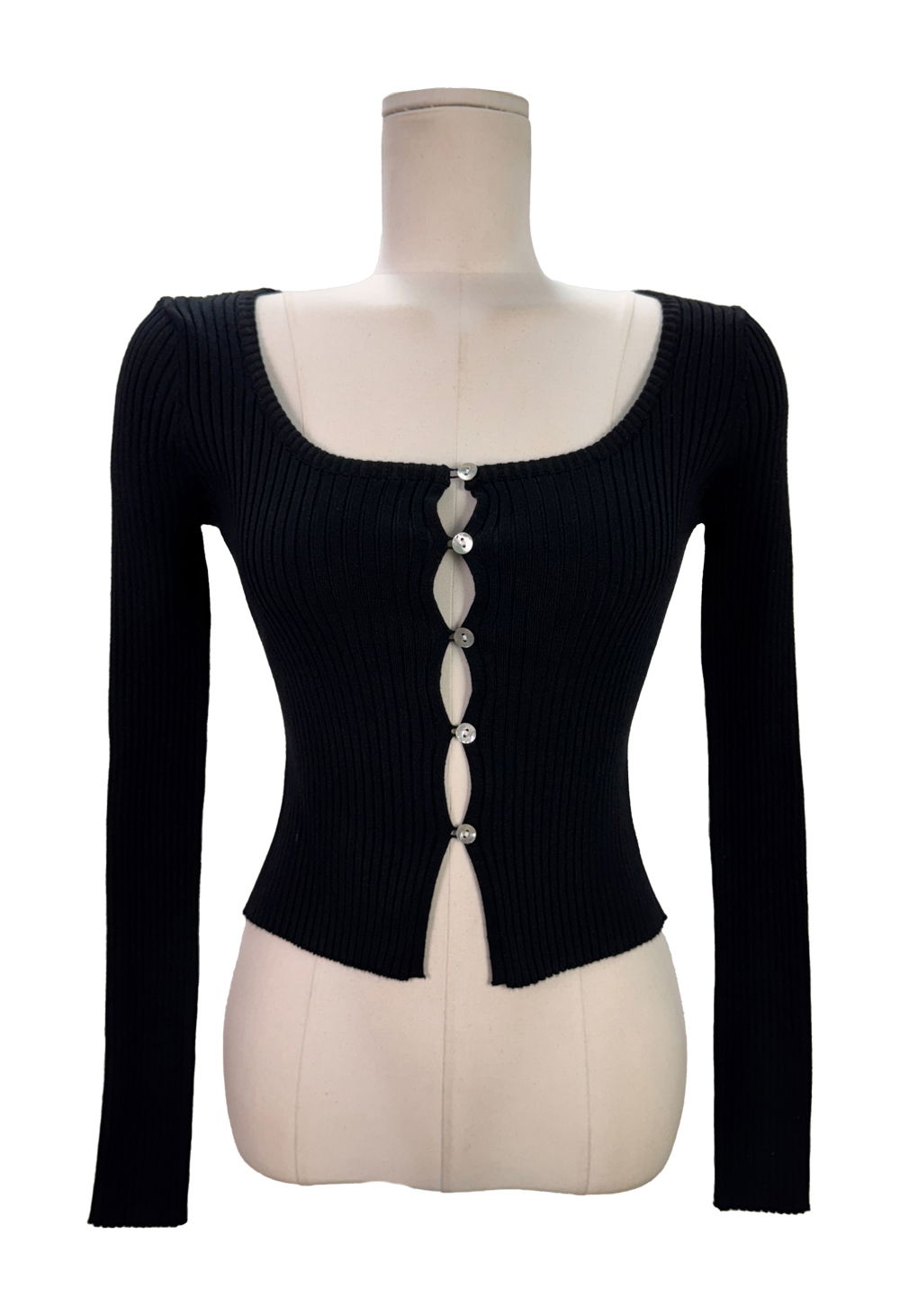 카디건 크림 색상 이미지-S1L110