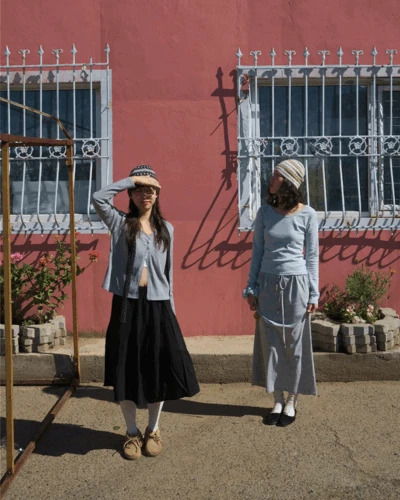 Easy Striped Ball Skirt *Gray, Navy Available for Same-Day Shipping