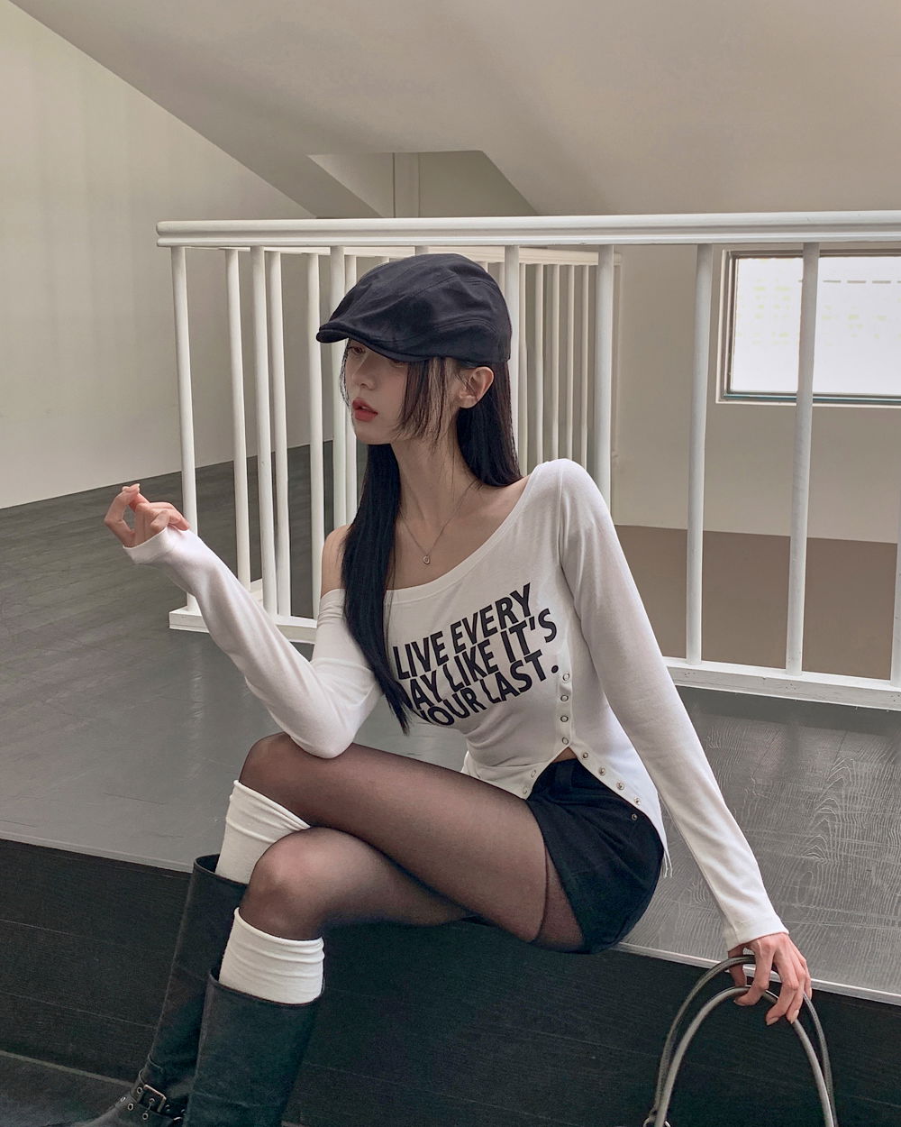 반바지 모델 착용 이미지-S1L104