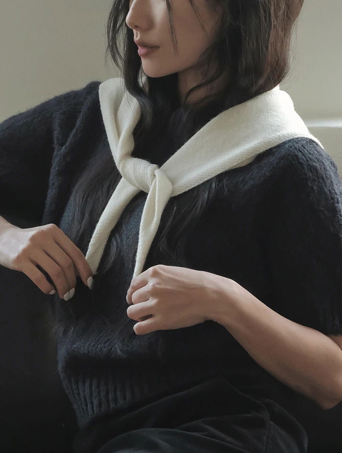 三角針織披肩/頭巾