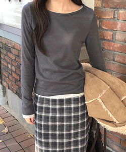 ジェイブンボートネック裏起毛長袖Tシャツ