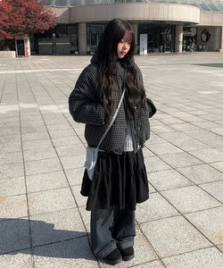 Hughes Peach Fleece-lined Cancan Midi Skirt