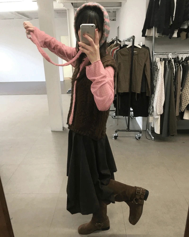 Boer Flip Midi Skirt *Brown S, M Same-day shipping available