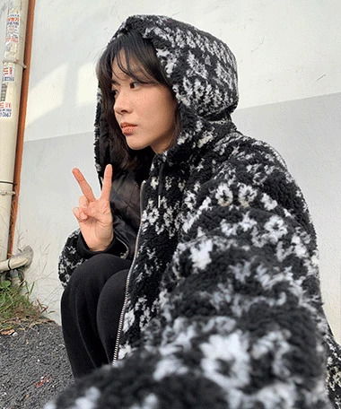 아론 윈터 페어 아일 노르딕 후리스 후드 집업