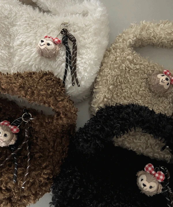 시즈 라운드 덤블 토트백 숄더백 4 color 겨울가방/털가방/여행가방