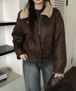 스멘 양털안감 카라 무스탕 -2 color