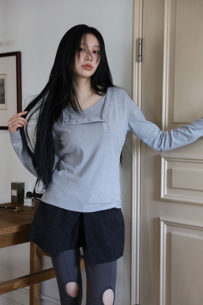 (Fleece-lined) Snap Cozy T-shirt