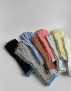 Finger Team 7 Long Angora Knitwear Gloves
