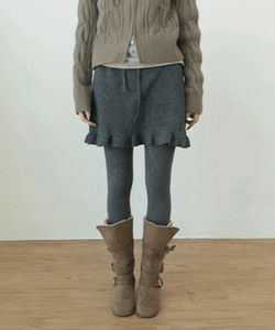 Eleven Knitwear Frill Two-Way Skirt