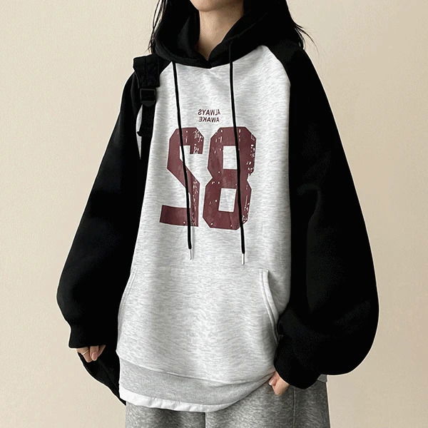 터드 넘버 나그랑 기모후드 (3color) H&L