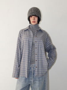 MELLOW CHECK SHIRT (navy / black)