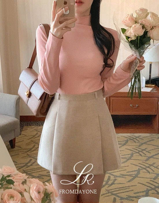 Made) Half-neck tee with a loose fit and a fleece Fleece-lined