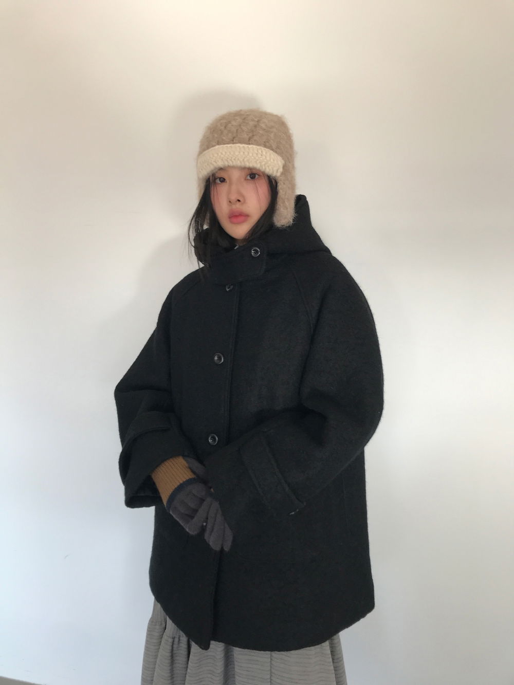 코트 모델 착용 이미지-S1L15