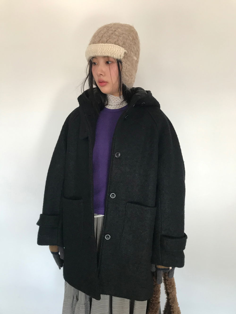 코트 모델 착용 이미지-S1L29