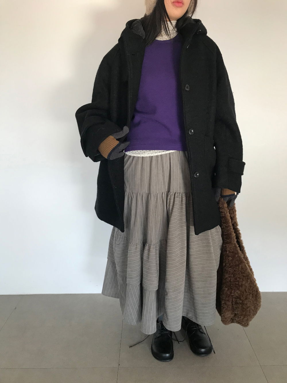 코트 모델 착용 이미지-S1L30