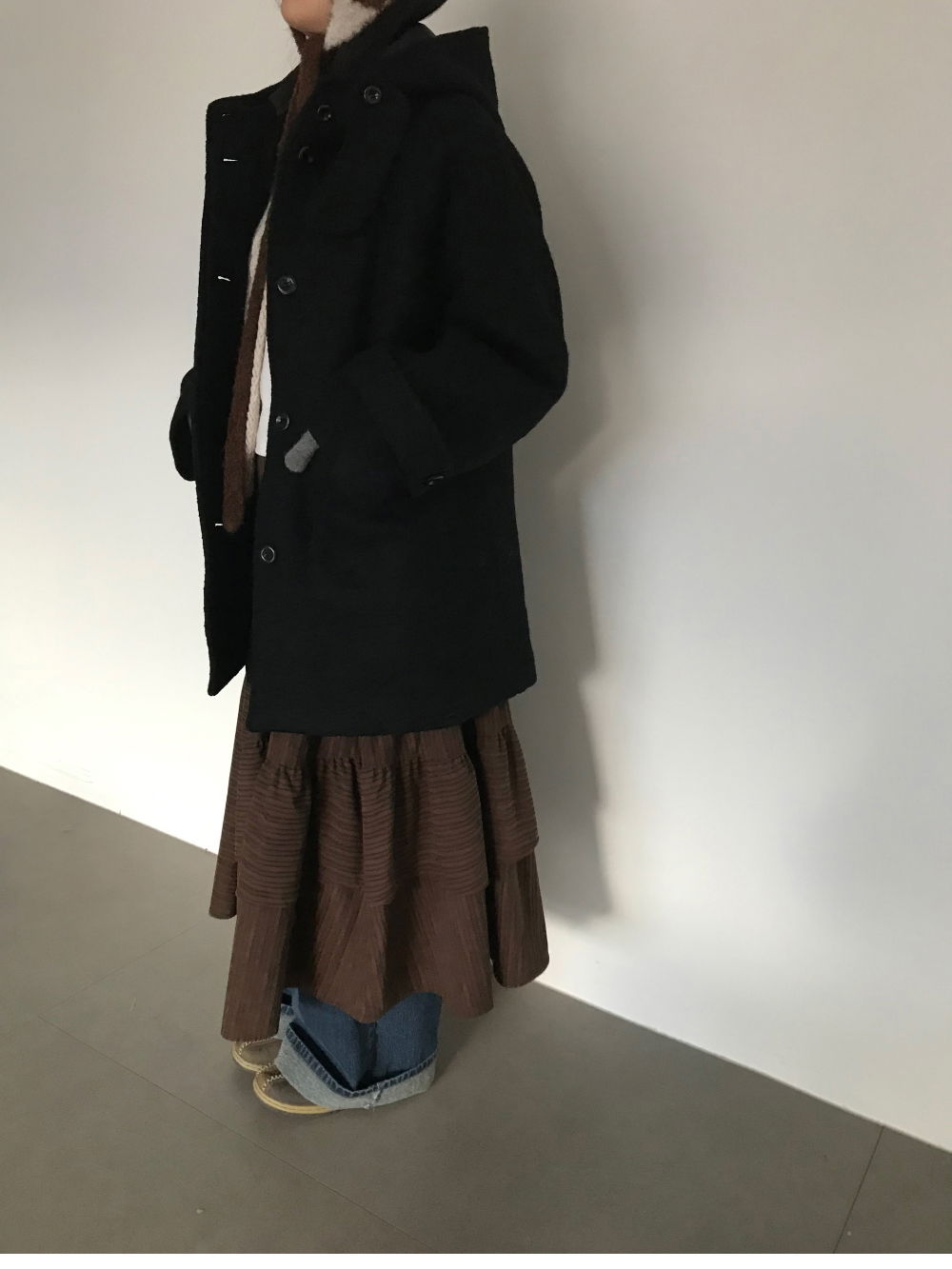 코트 모델 착용 이미지-S1L47