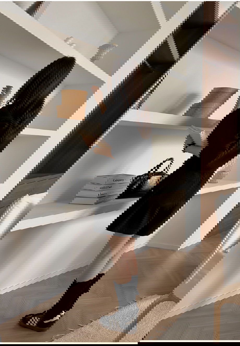 렌포드유 라운드넥 펜던트 니트